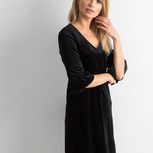 Wholesale Women's Black Velour Dress