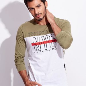 Wholesale Khaki longsleeve male with inscription