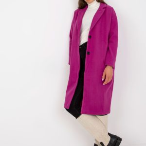 Wholesale Purple single-breasted oversized coat OCH BELLA