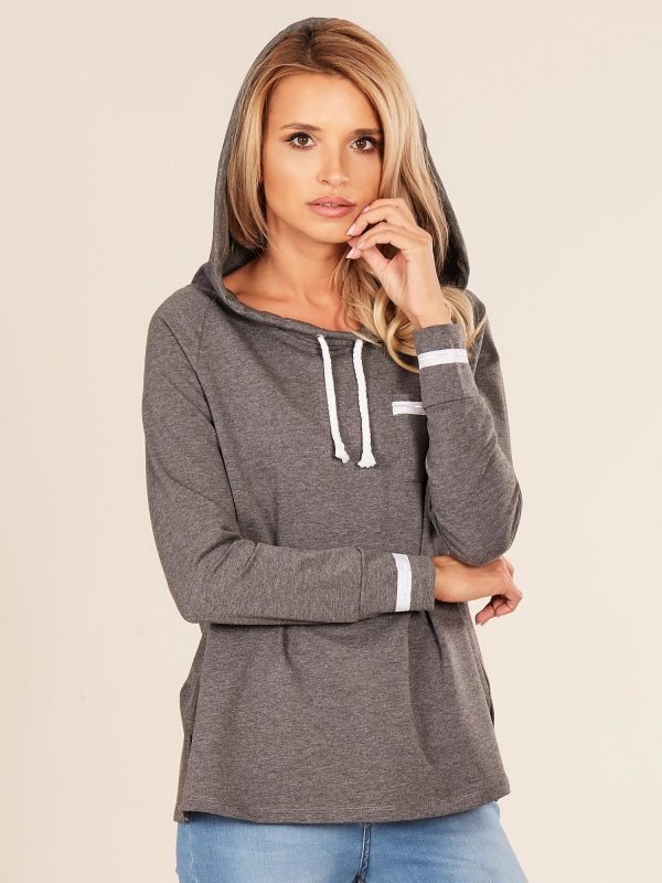 Wholesale Dark Grey Women's Hoodie