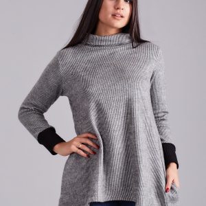 Wholesale Light Grey Loose Striped Tunic