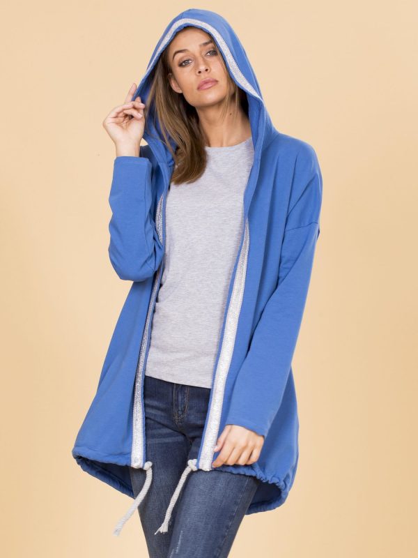 Wholesale Blue sweatshirt cover with hood