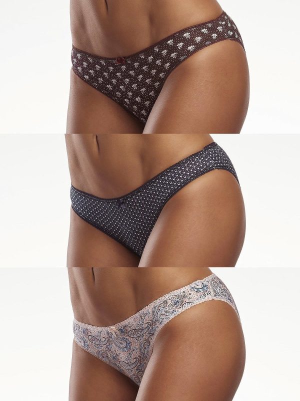 Wholesale Cotton panties in patterns 3-pack