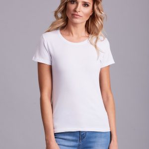 Wholesale White Women's Basic T-Shirt