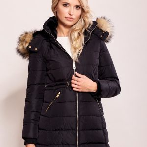 Wholesale Black Winter Hooded Jacket