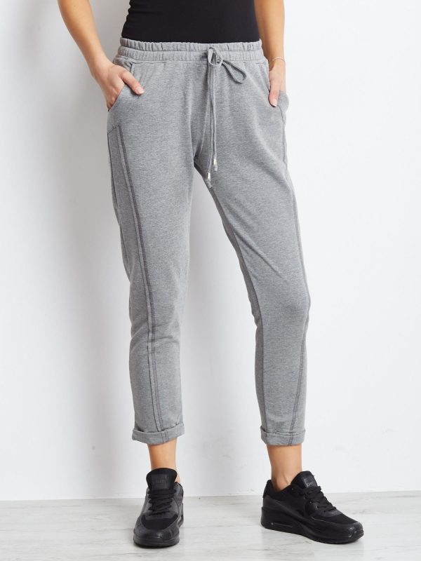 Wholesale Cotton sweatpants grey