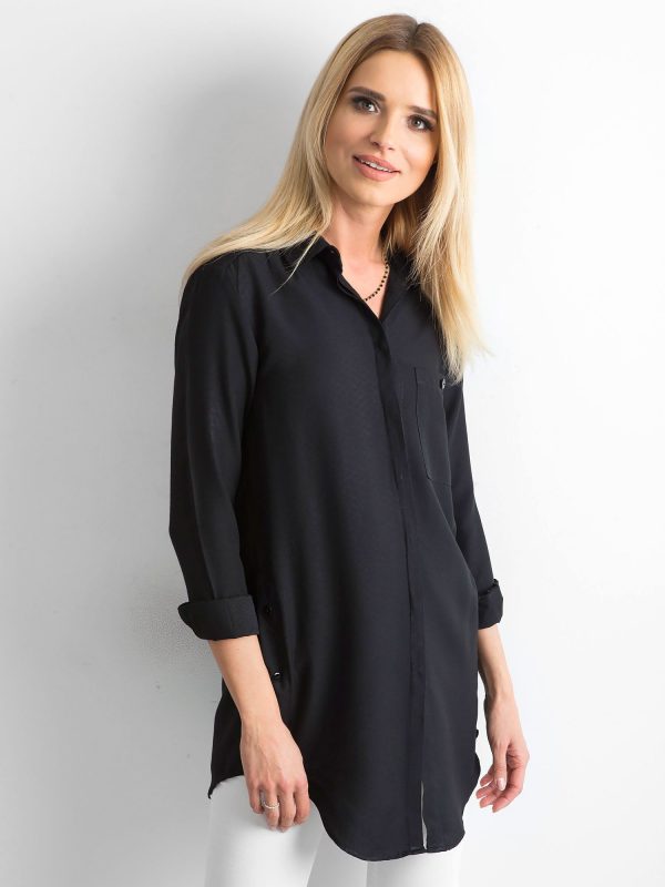 Wholesale Black Long Shirt