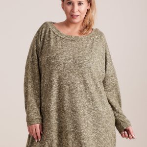 Wholesale Green melange tunic PLUS SIZE