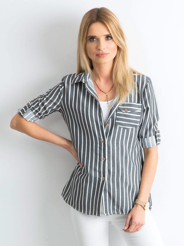 Wholesale Striped Graphite Shirt