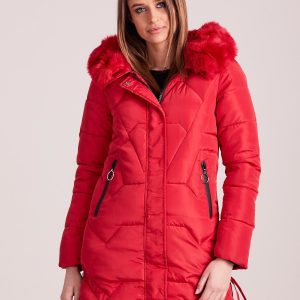 Wholesale Red quilted jacket for winter