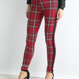 Wholesale Red plaid leggings