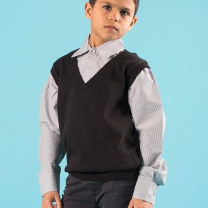 Wholesale Black Elegant Boy's Hoodie with Shirt