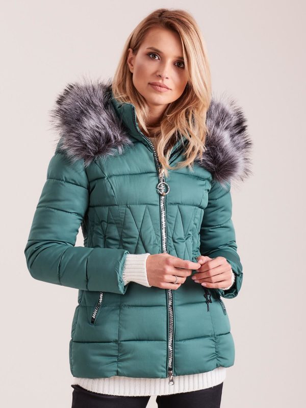 Wholesale Green quilted jacket for women