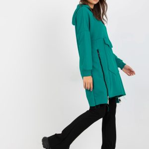 Wholesale Basic oversize sea long sweatshirt with hood