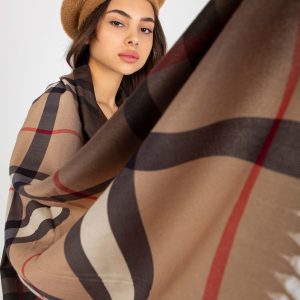 Wholesale Camel long plaid scarf