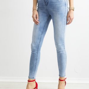 Wholesale Blue Clear High Waist Tube Jeans