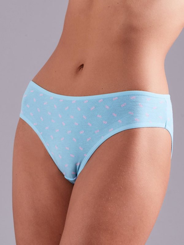 Wholesale Blue Glasses Print Panties