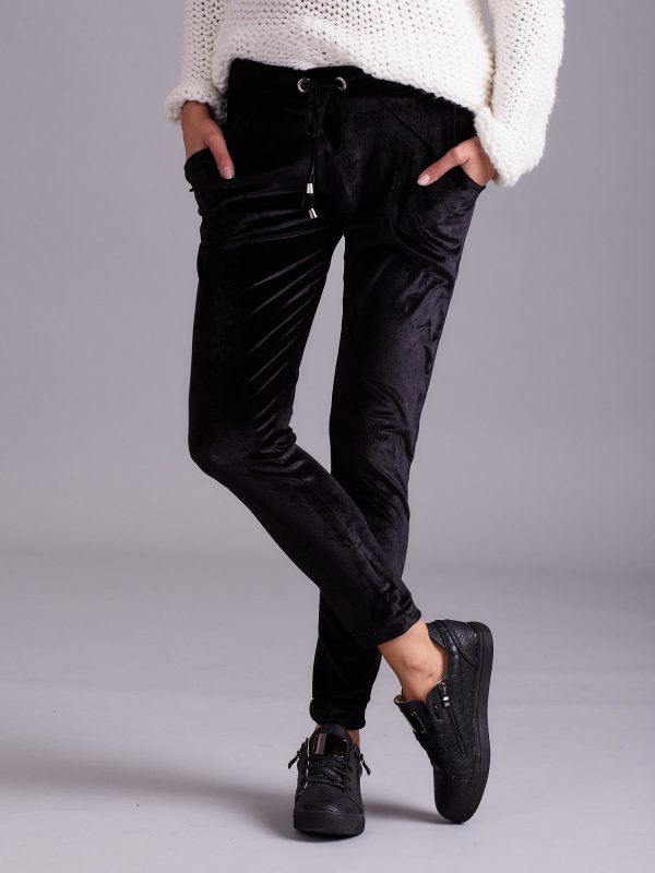 Wholesale Black velvet pants