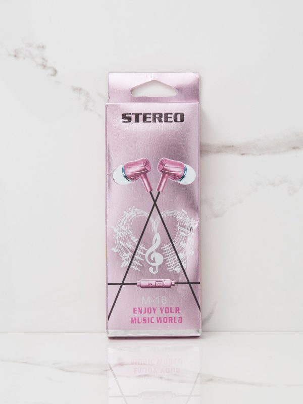 Wholesale Pink Universal In-Ear Headphones