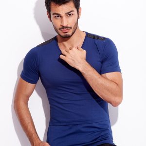 Wholesale Navy blue cotton t-shirt for men