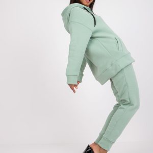 Wholesale Croydon High Waist Mint Sweatshirt Set