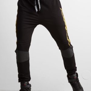 Wholesale Black men's sweatpants with inscriptions