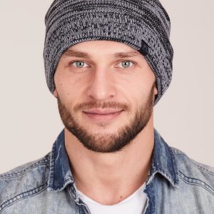 Wholesale Grey melange men's beanie hat