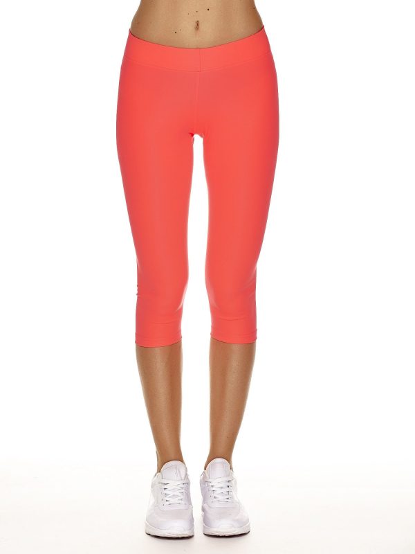 Wholesale Fluo Pink Short Gym Leggings Medium Thickness