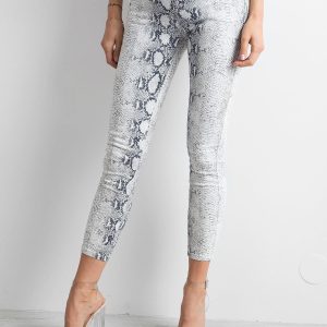 Wholesale White Snake Skin Jeans