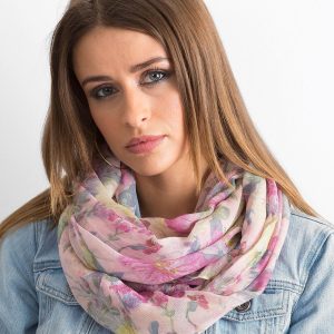 Wholesale Pale pink flower scarf