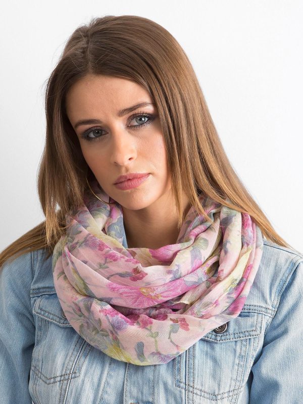 Wholesale Pale pink flower scarf