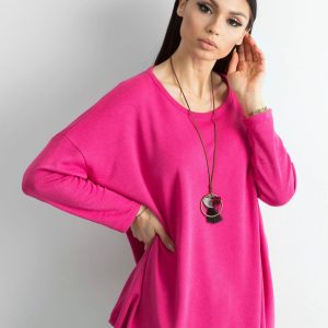 Wholesale Dark pink oversized sweater