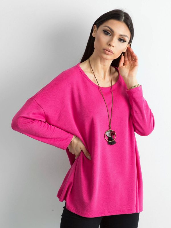 Wholesale Dark pink oversized sweater