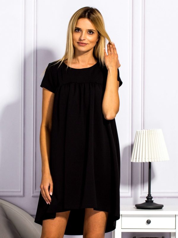 Wholesale Black dress with bow at the back