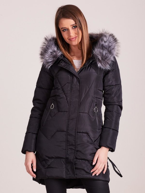 Wholesale Black quilted jacket for winter