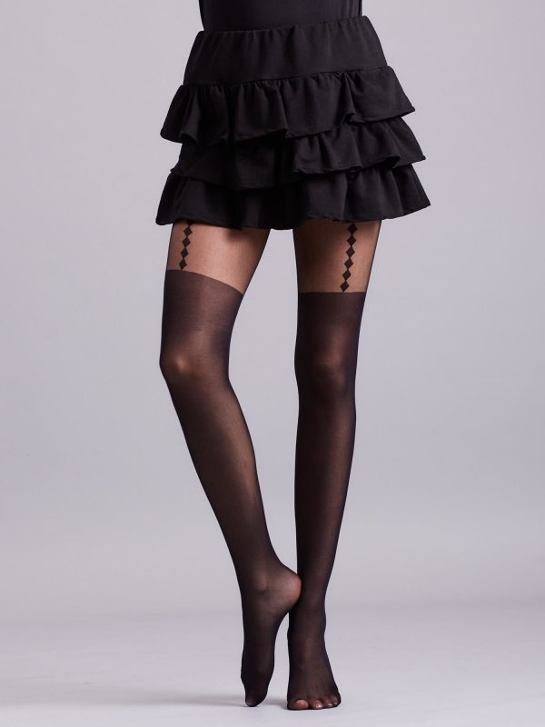 Wholesale Black women's tights imitating stockings