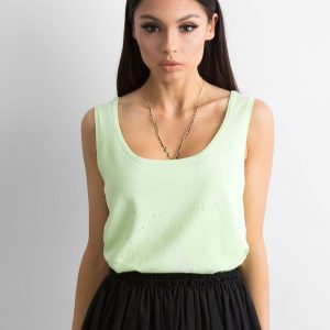 Wholesale Pistachio top with rhinestones