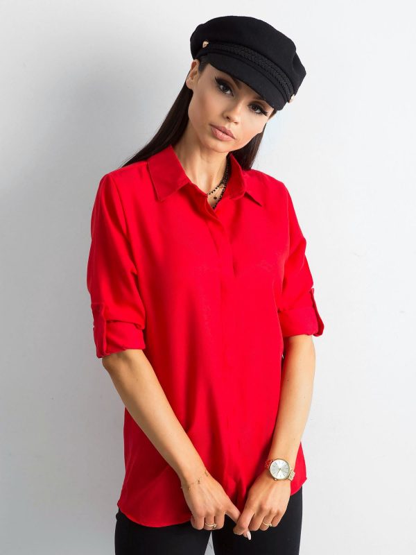 Wholesale Red Cotton Shirt