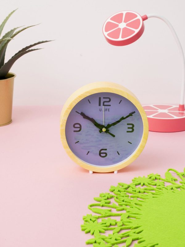 Wholesale Yellow and Purple Table Clock