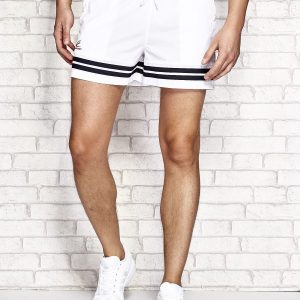 Wholesale White men's swim shorts in sailor style