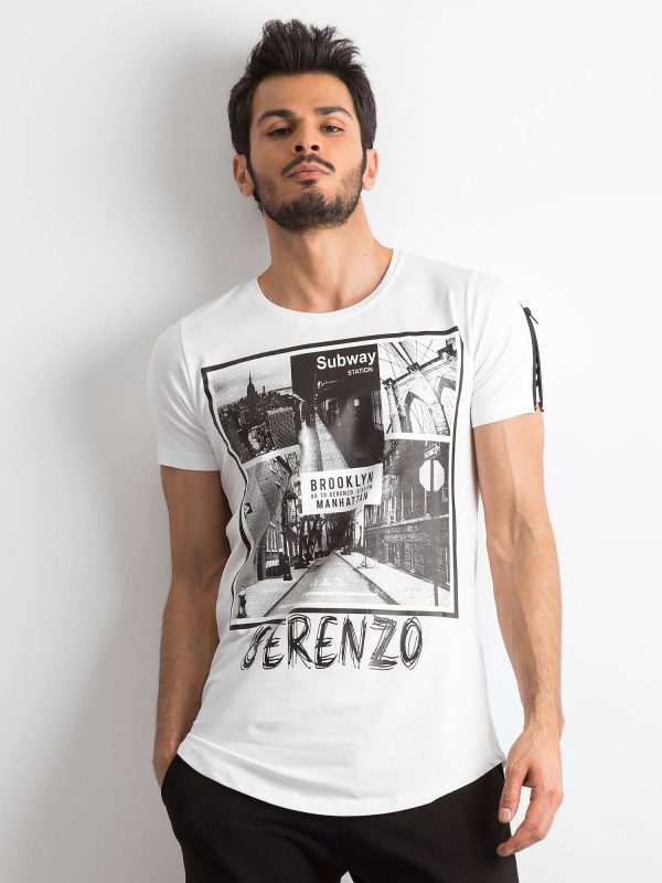 Wholesale White T-shirt for men with print