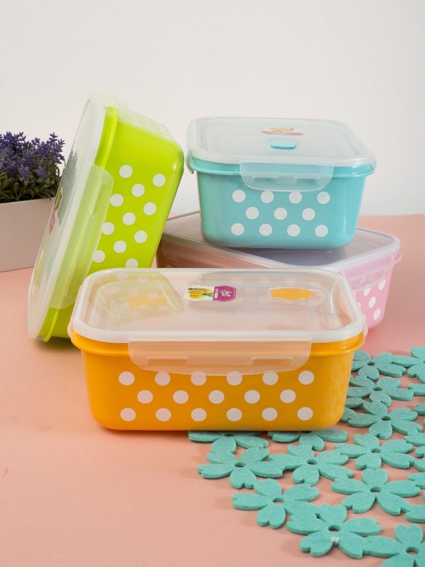 Wholesale Orange Food Containers Set 5 Pieces