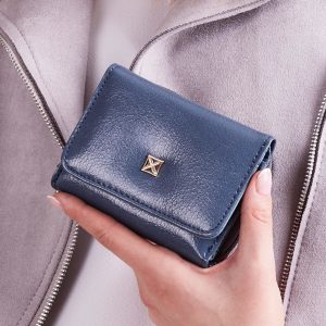 Wholesale Women's wallet blue in eco-leather