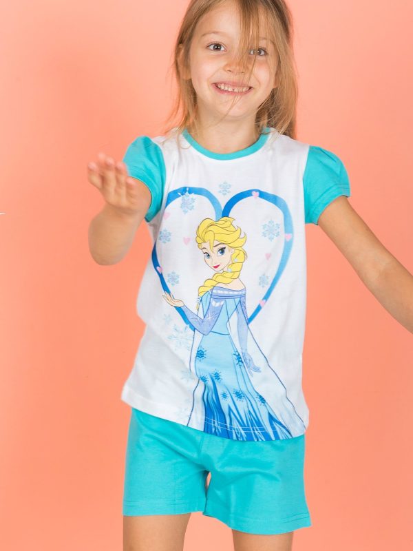 Wholesale Turquoise pajamas for girl FROZEN