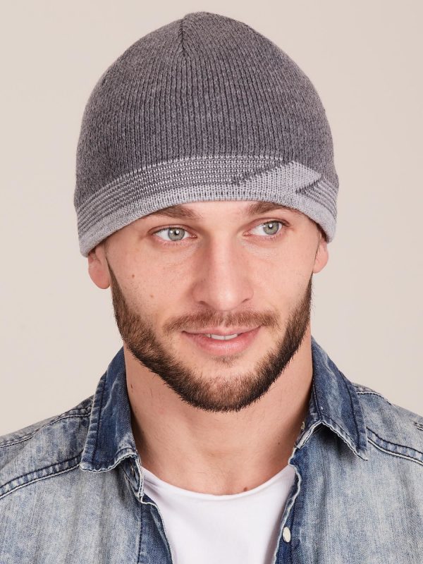 Wholesale Gray men's hat for winter