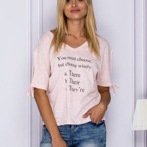 Wholesale Light pink t-shirt YOU MUST CHOOSE