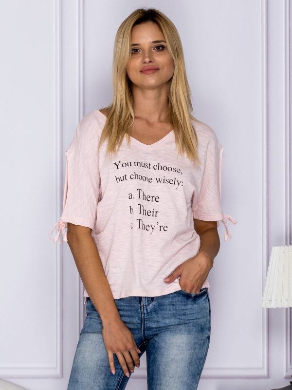 Wholesale Light pink t-shirt YOU MUST CHOOSE