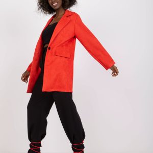 Wholesale Dark Coral Women's Blazer with Button Closure Irmina