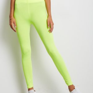 Wholesale Fluo yellow long thin running leggings