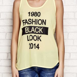 Wholesale Yellow mist top with FUNK N SOUL text print